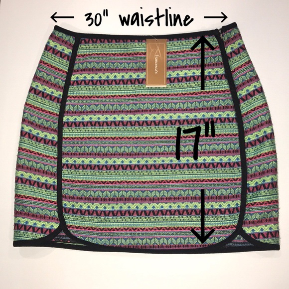 NWT Blue Rain Aztec patterned skirt ▪️sz M - Picture 2 of 8